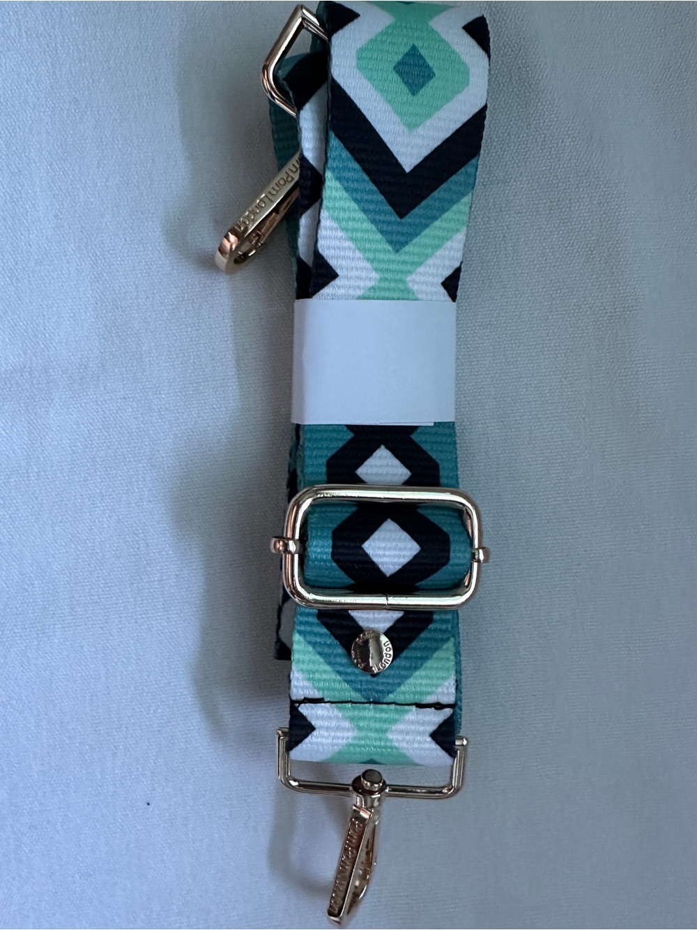 Pom Pom London Spearmint Teal Aqua Diamond purse Strap - Picture 2 of 2